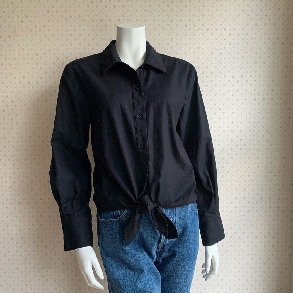 Reformation Hansen Top Tie Waist Button Down Shirt sz Small PW15